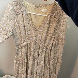 Altar’d state Floral Ruffle Dress